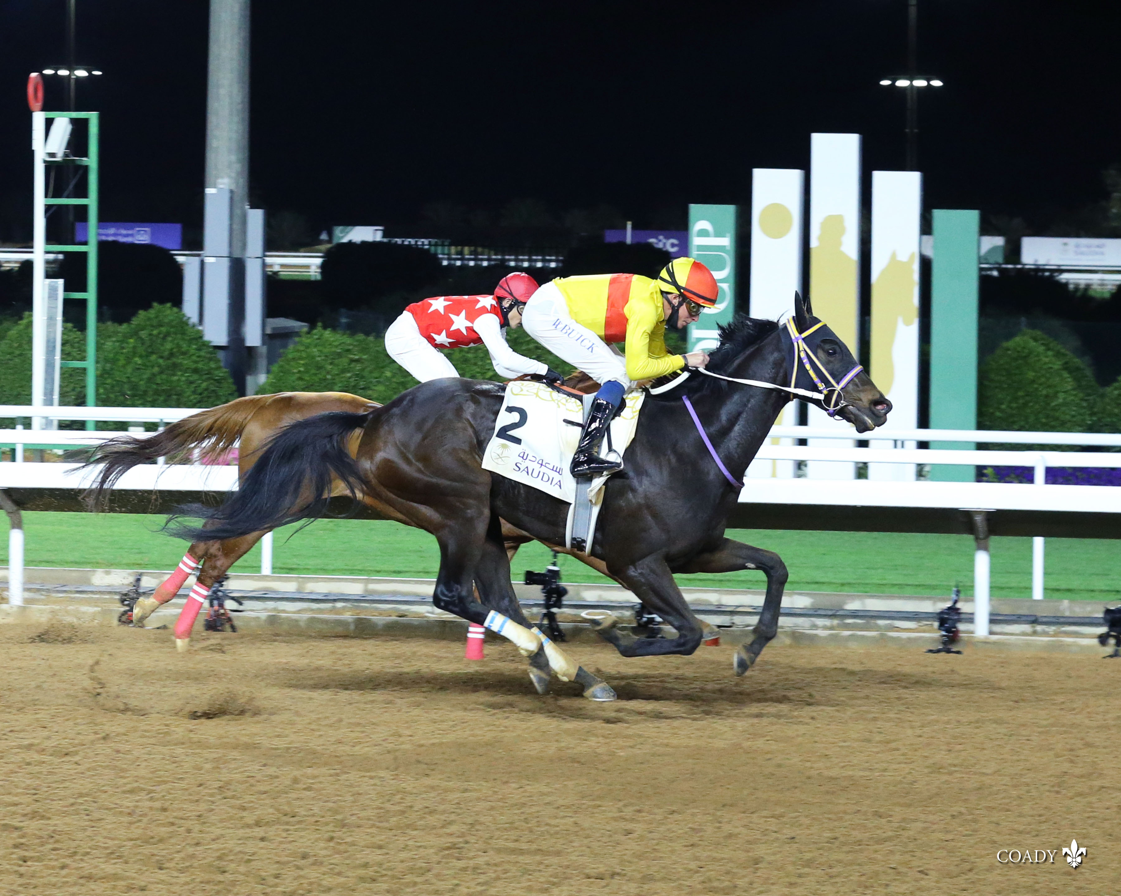 Copano Kicking wins Riyadh Dirt Sprint 2-21-2021