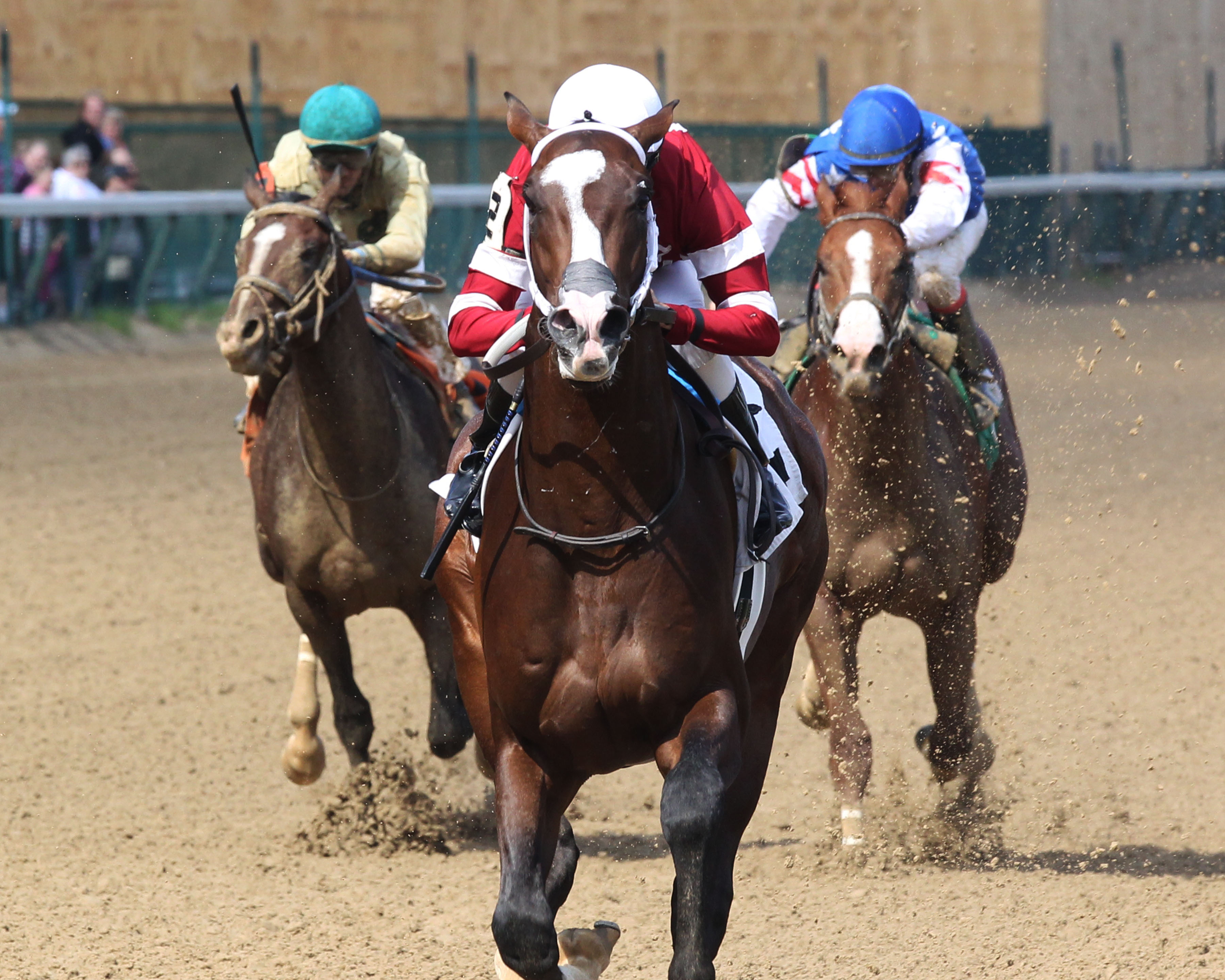 Copper Bullet wins a maiden race
