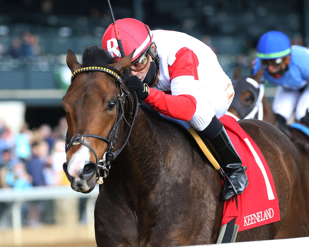 Cornbread Hill wins an April 8 maiden race at Keeneland