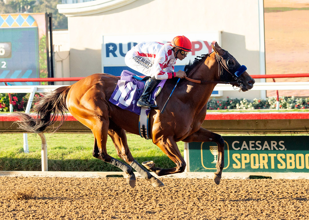 Corniche wins a Sept. 4 maiden race at Del Mar