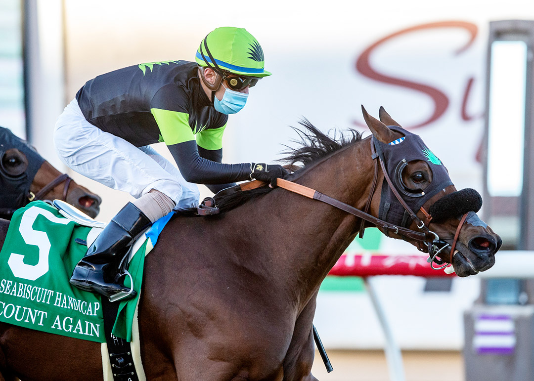 Count Again wins the 2020 Seabiscuit Handicap at Del Mar
