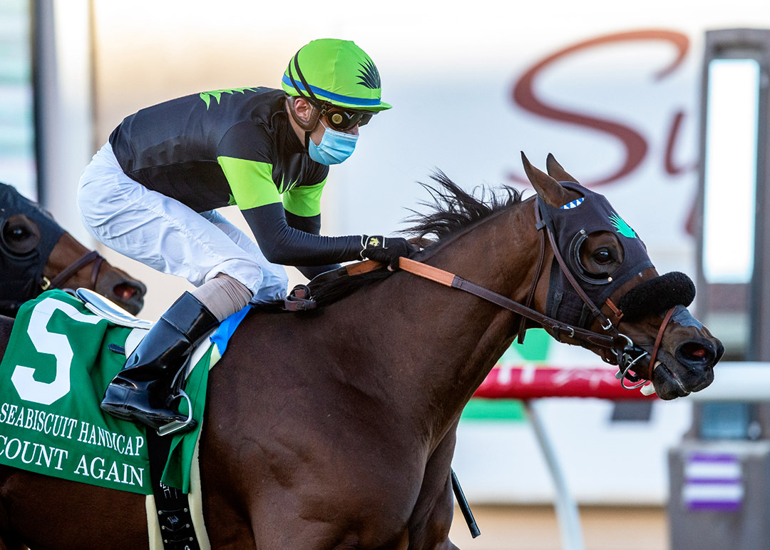 Count Again wins the 2020 Seabiscuit Handicap at Del Mar