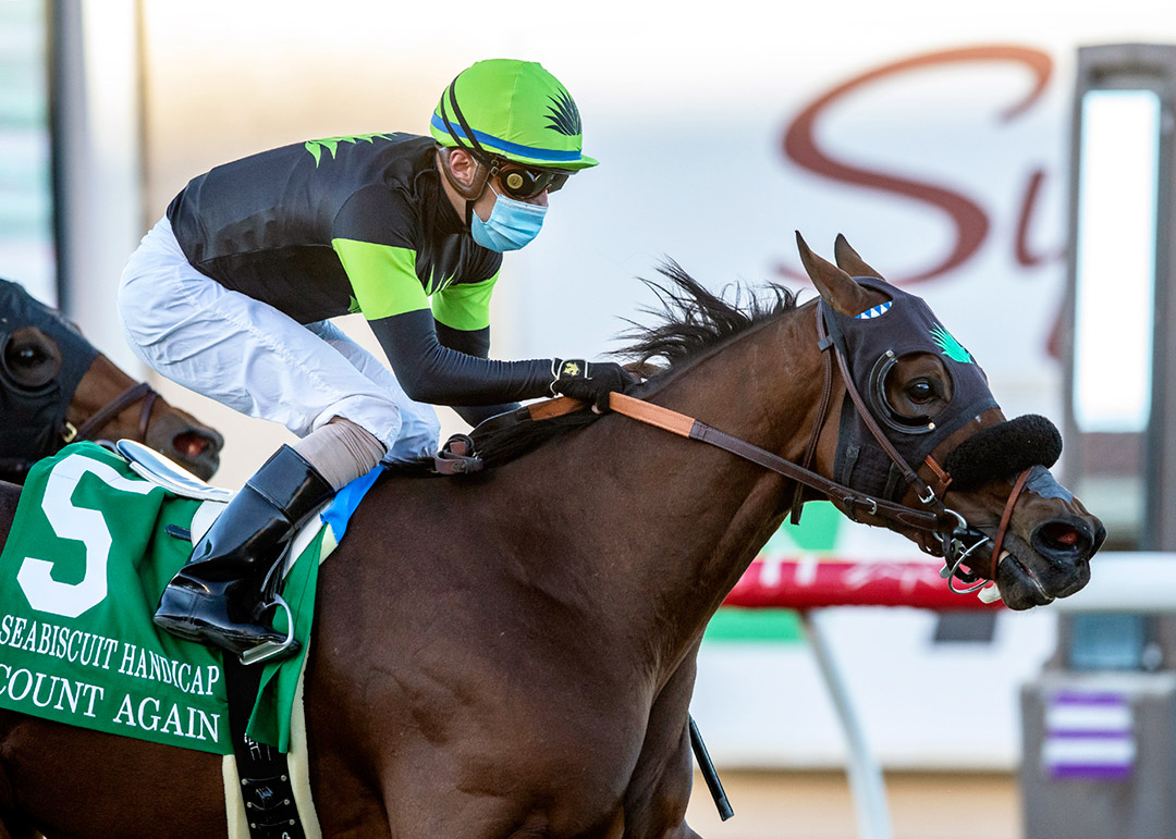 Count Again wins the 2020 Seabiscuit Handicap at Del Mar