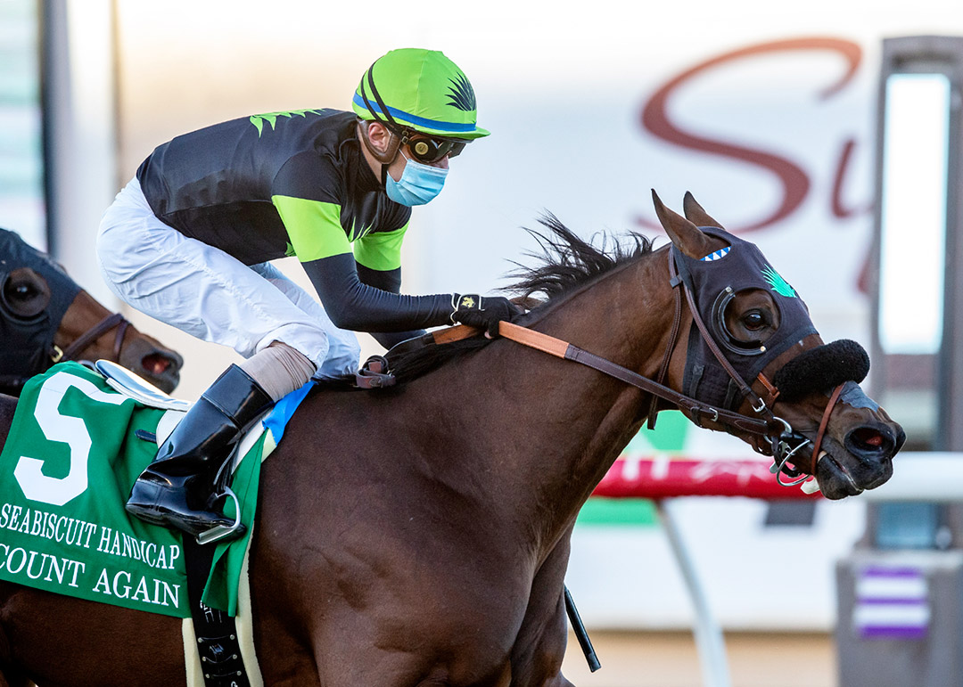 Count Again wins the 2020 Seabiscuit Handicap at Del Mar