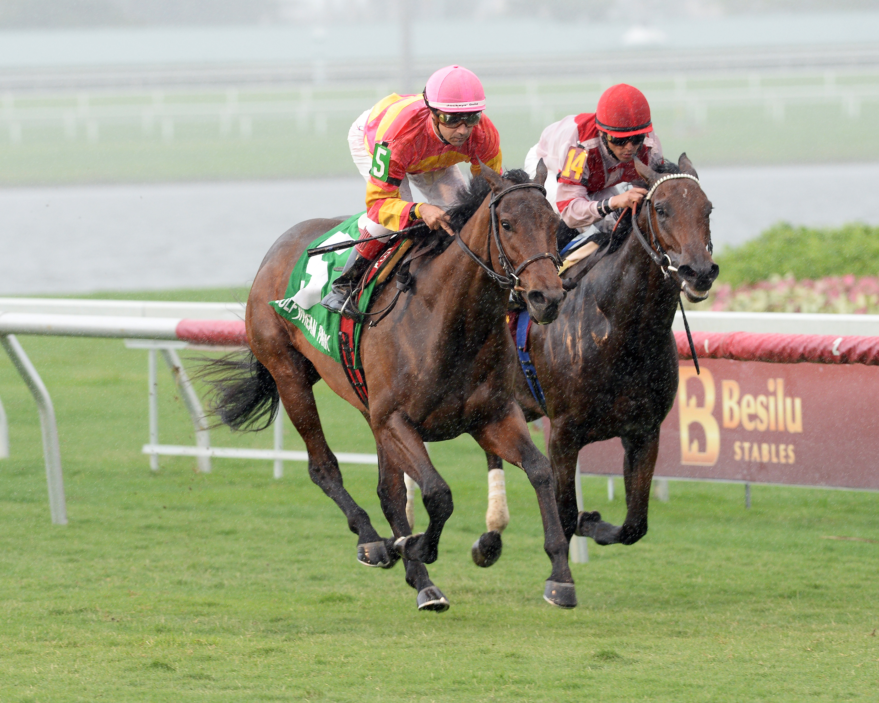 Courtesan wins the Juvenile Fillies Turf