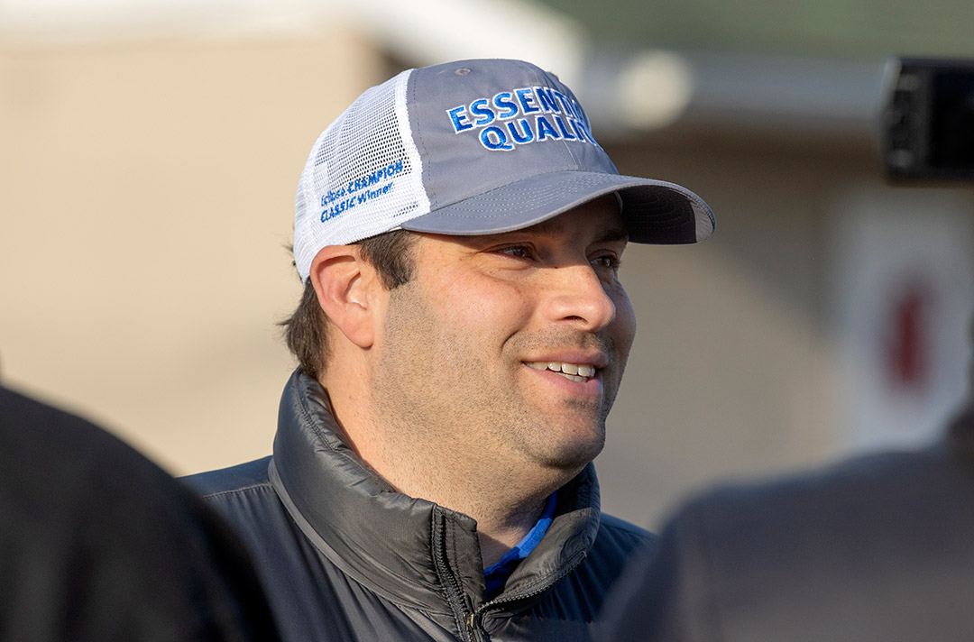 Trainer Brad Cox at Churchill Downs on April 27
