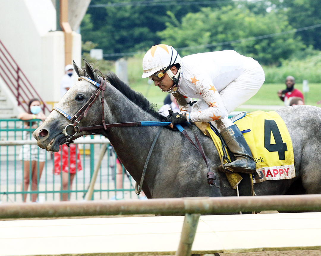 Crazy Beautiful wins the 2020 Debutante Stakes at Ellis Park