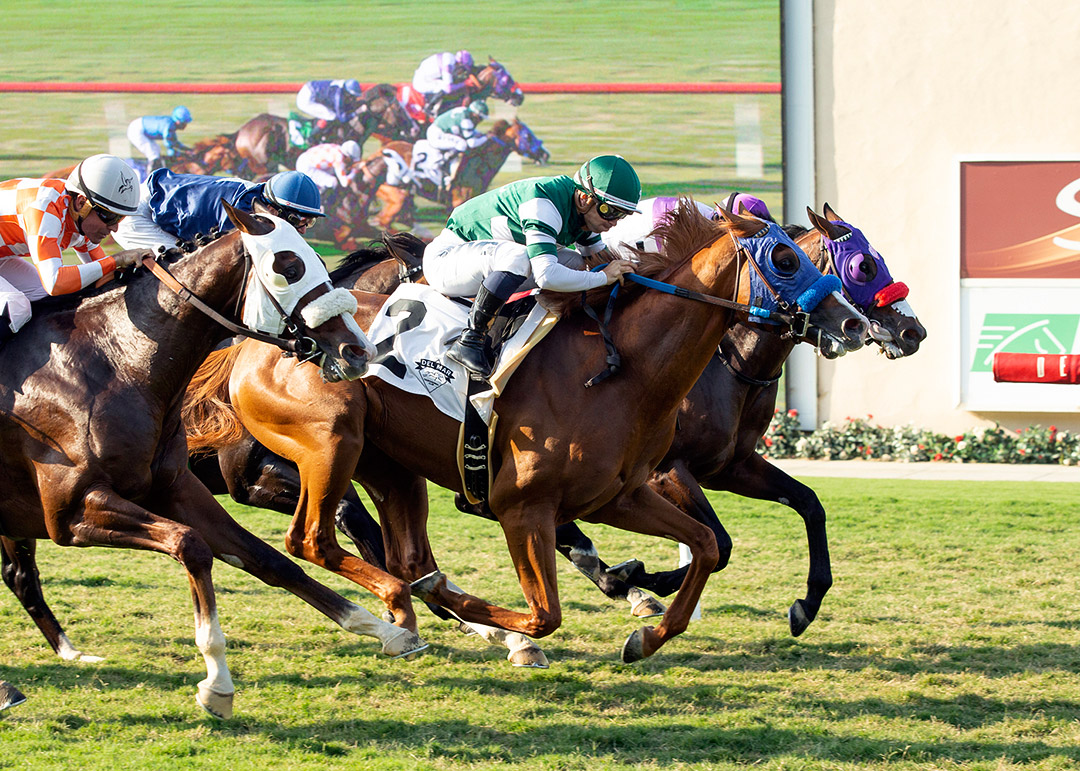 Crew Dragon (2) wins an Aug. 12 allowance at Del Mar