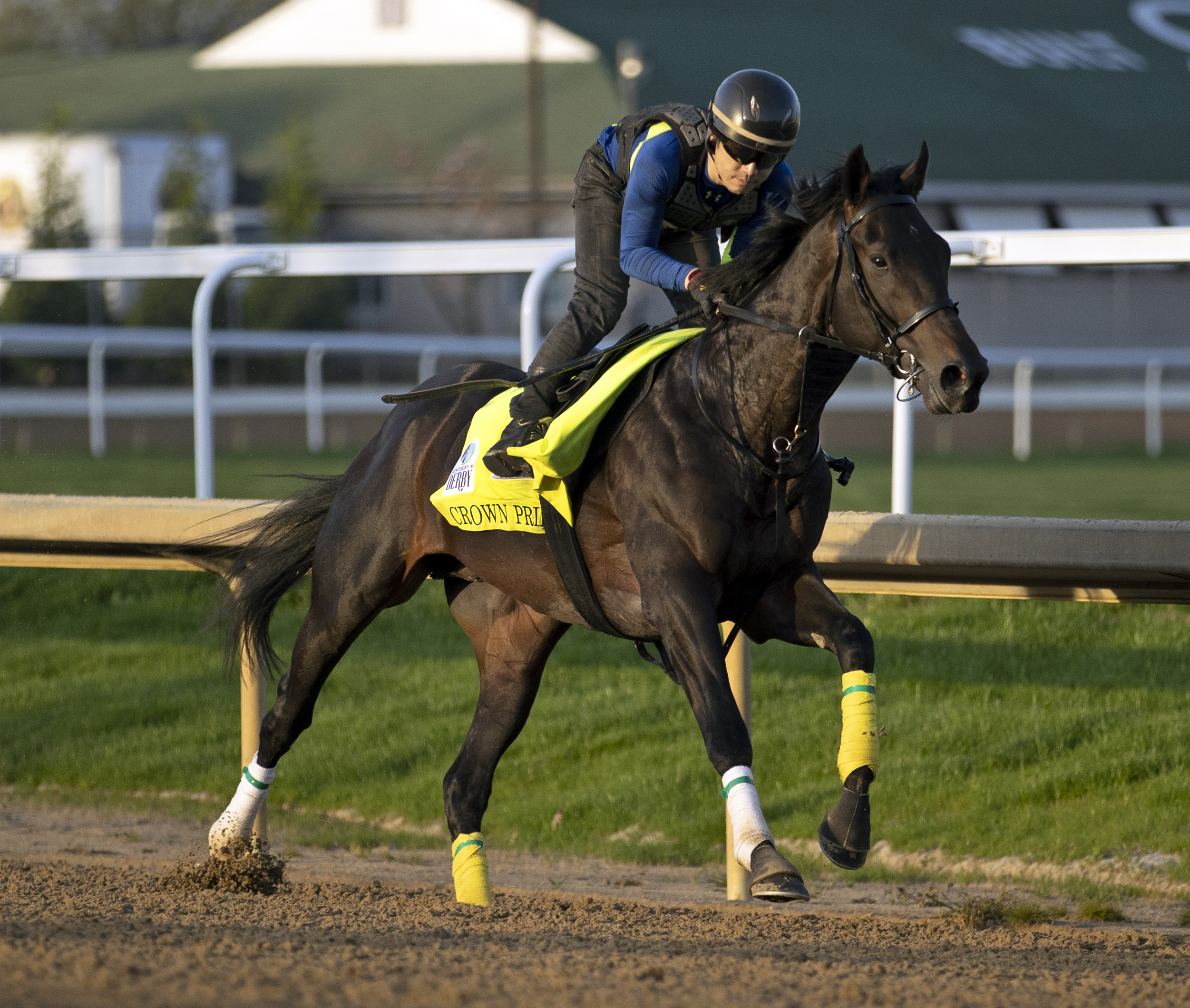 Crown Pride works at Churchill Downs 4-24-2022