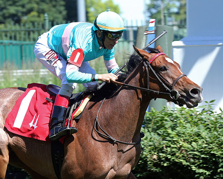Crystal Cliffs wins a May 31 allowance race at Churchill Downs