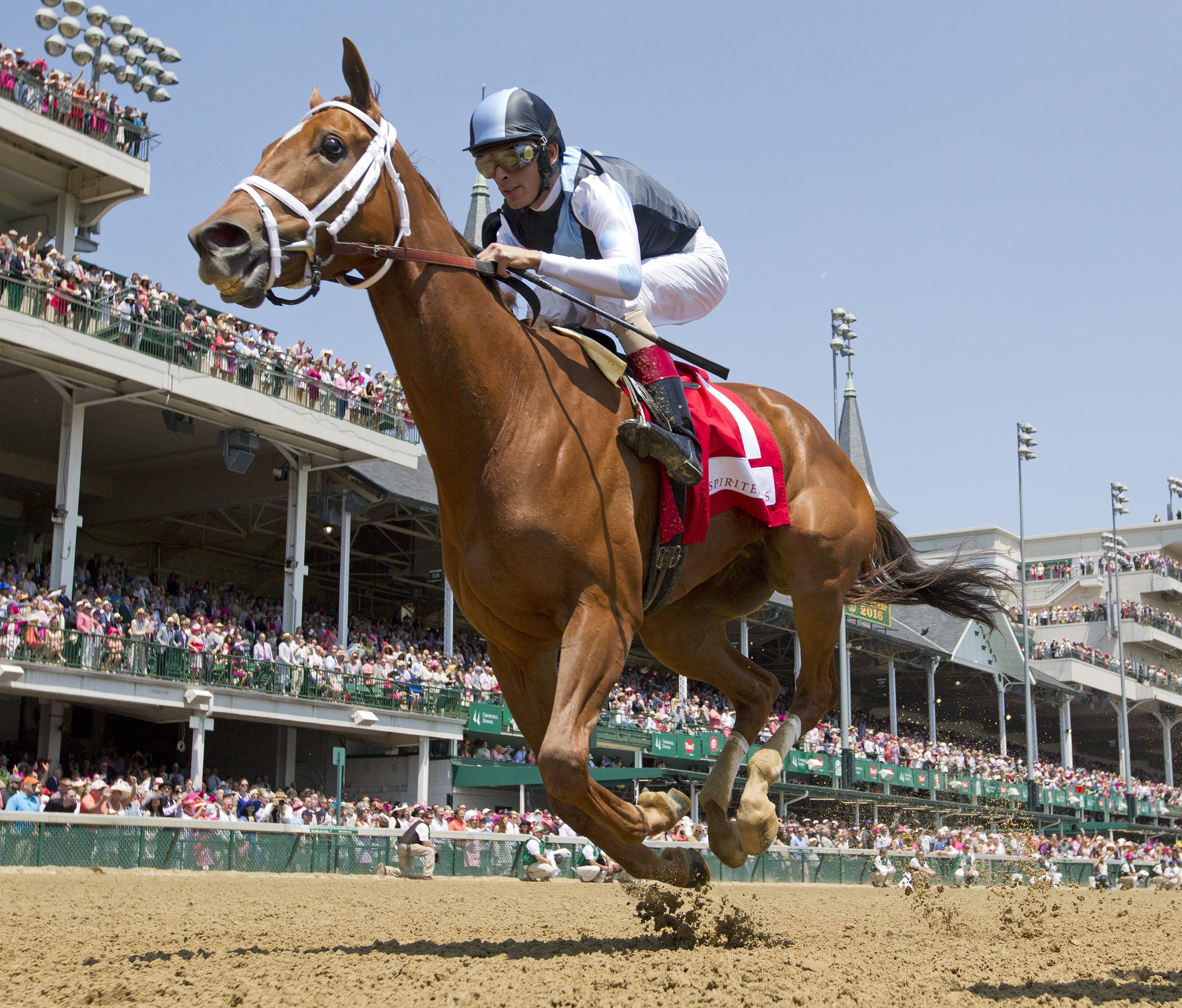 Curalina wins the La Troienne Stakes