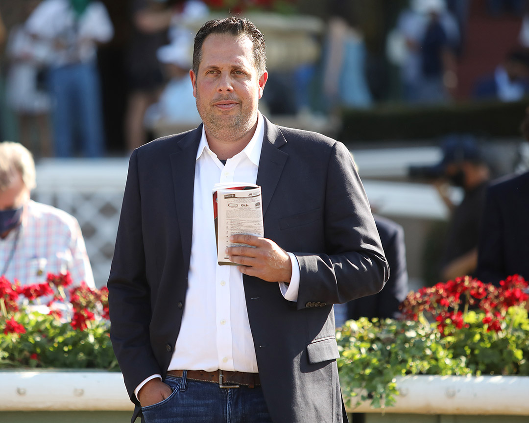 Trainer Phil D'Amato at Santa Anita Park, October 2021