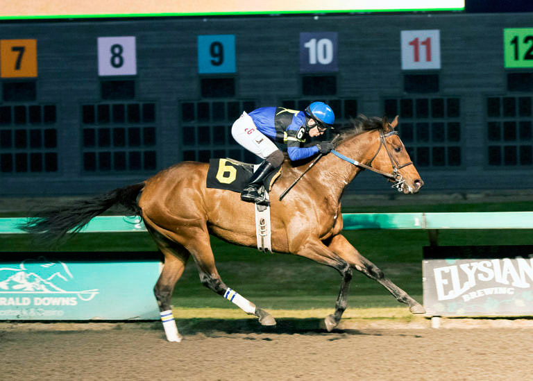Daffodil Sweet wins a May 20 allowance optional claiming race at Emerald Downs