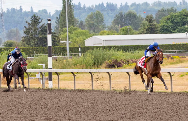 Daffodil Sweet wins the 2020 Coca-Cola Stakes at Emerald Downs