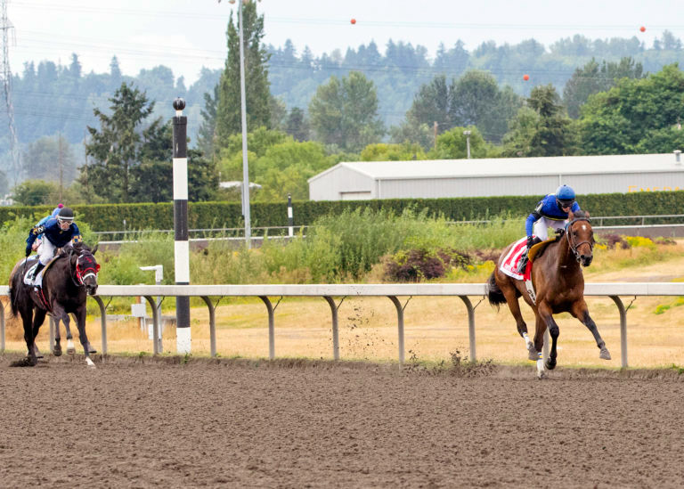 Daffodil Sweet wins the 2020 Coca-Cola Stakes at Emerald Downs