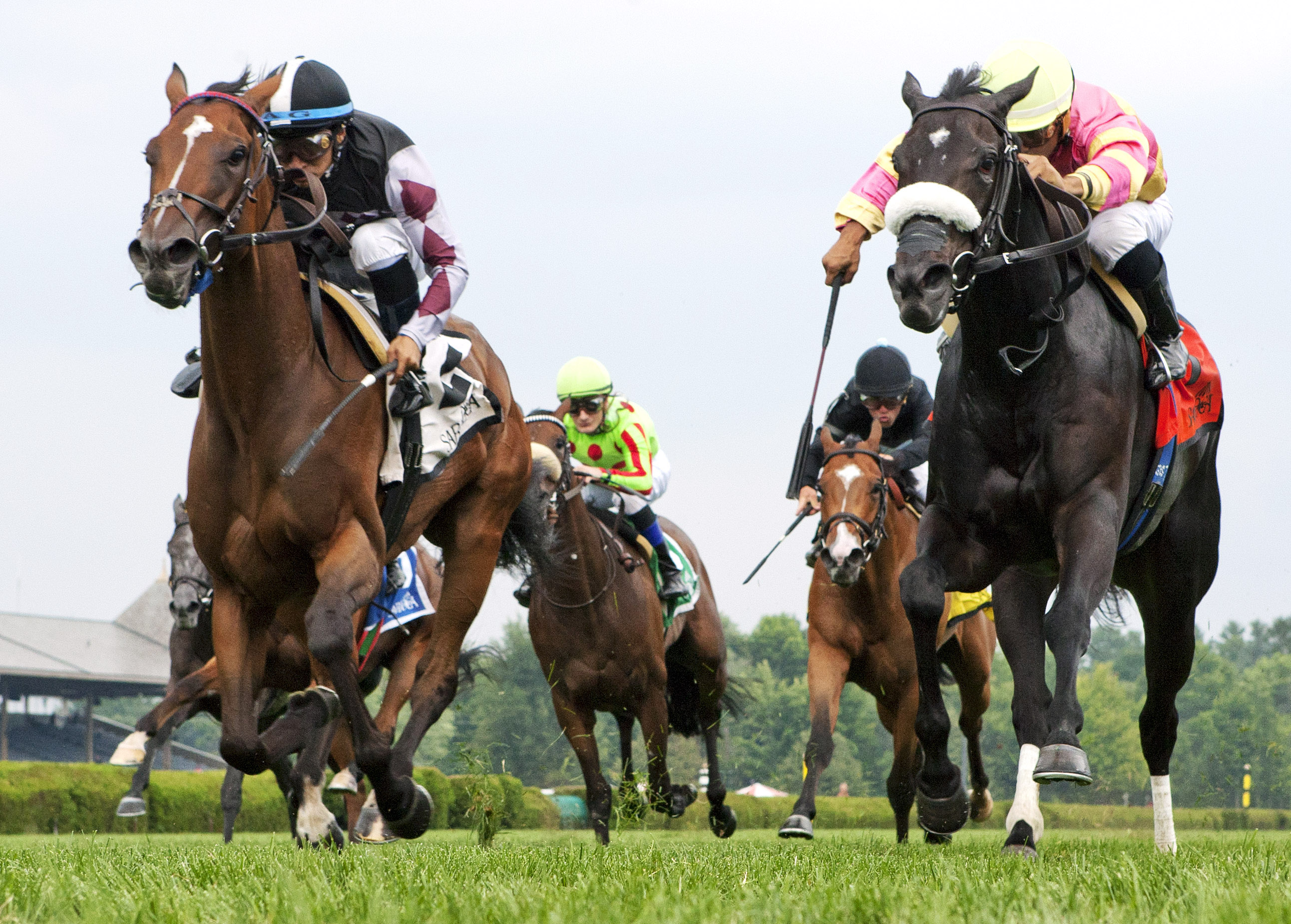 Daring Dancer wins the Lake George Stakes