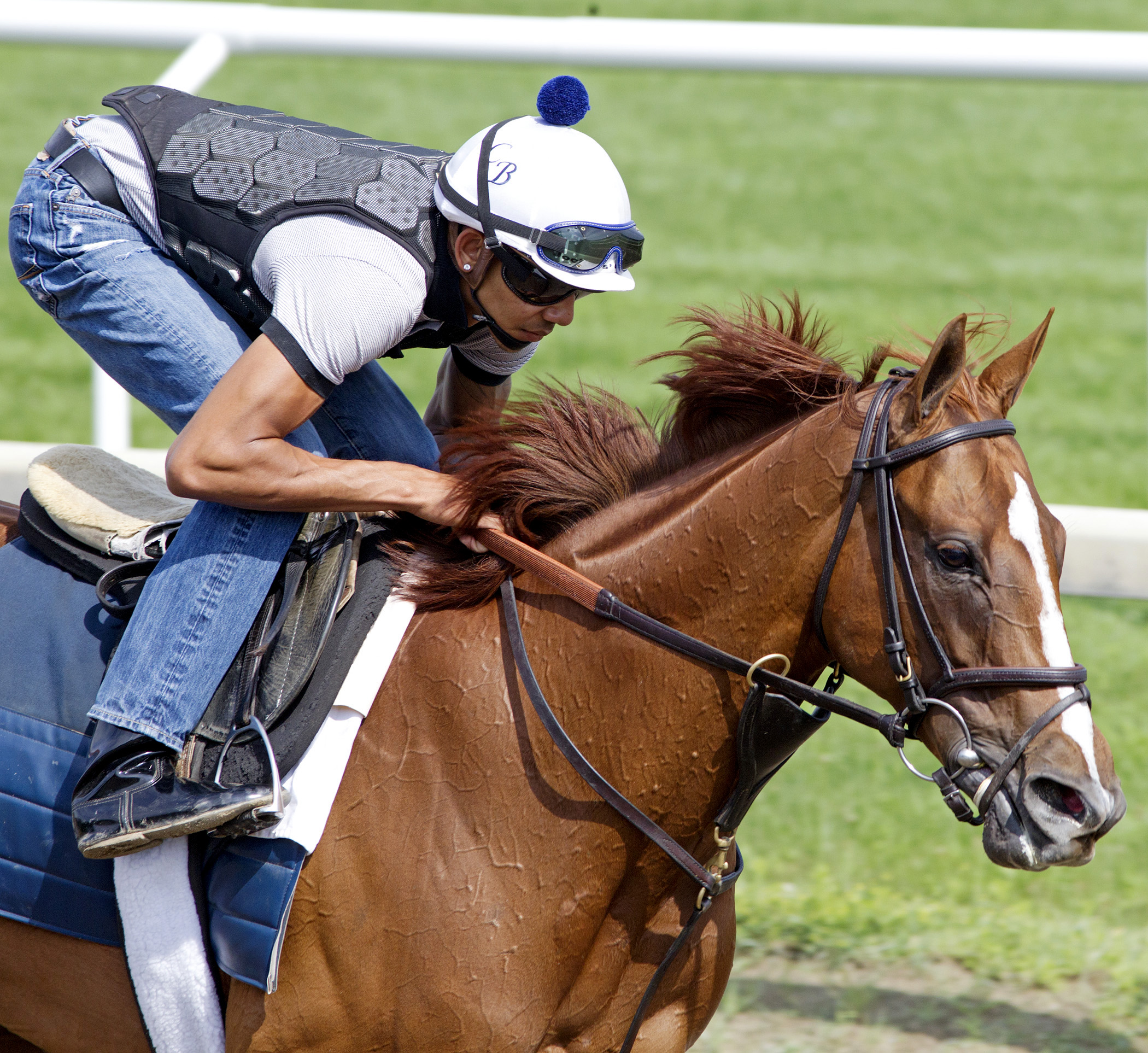 Dayatthespa trains at Saratoga on July 16