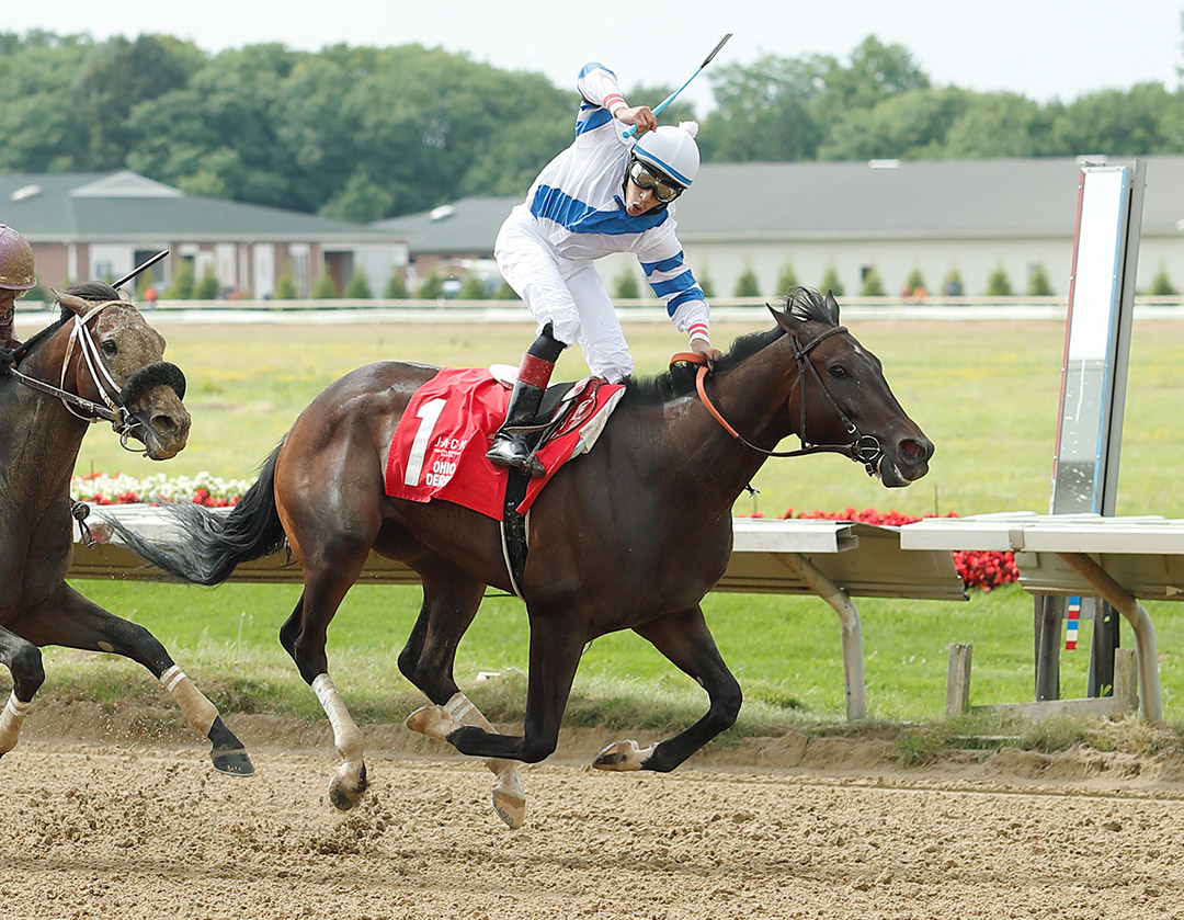 Dean Martini wins the 2020 Ohio Derby at Thistledown