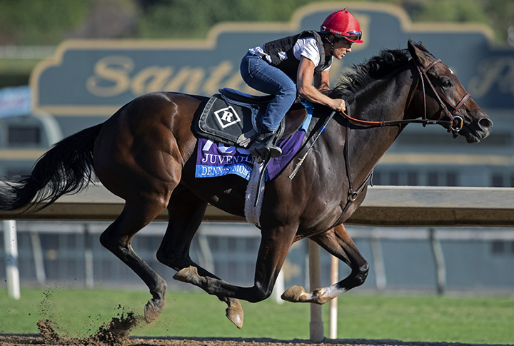 Dennis Moment trains at Santa Anita Park on Oct. 25