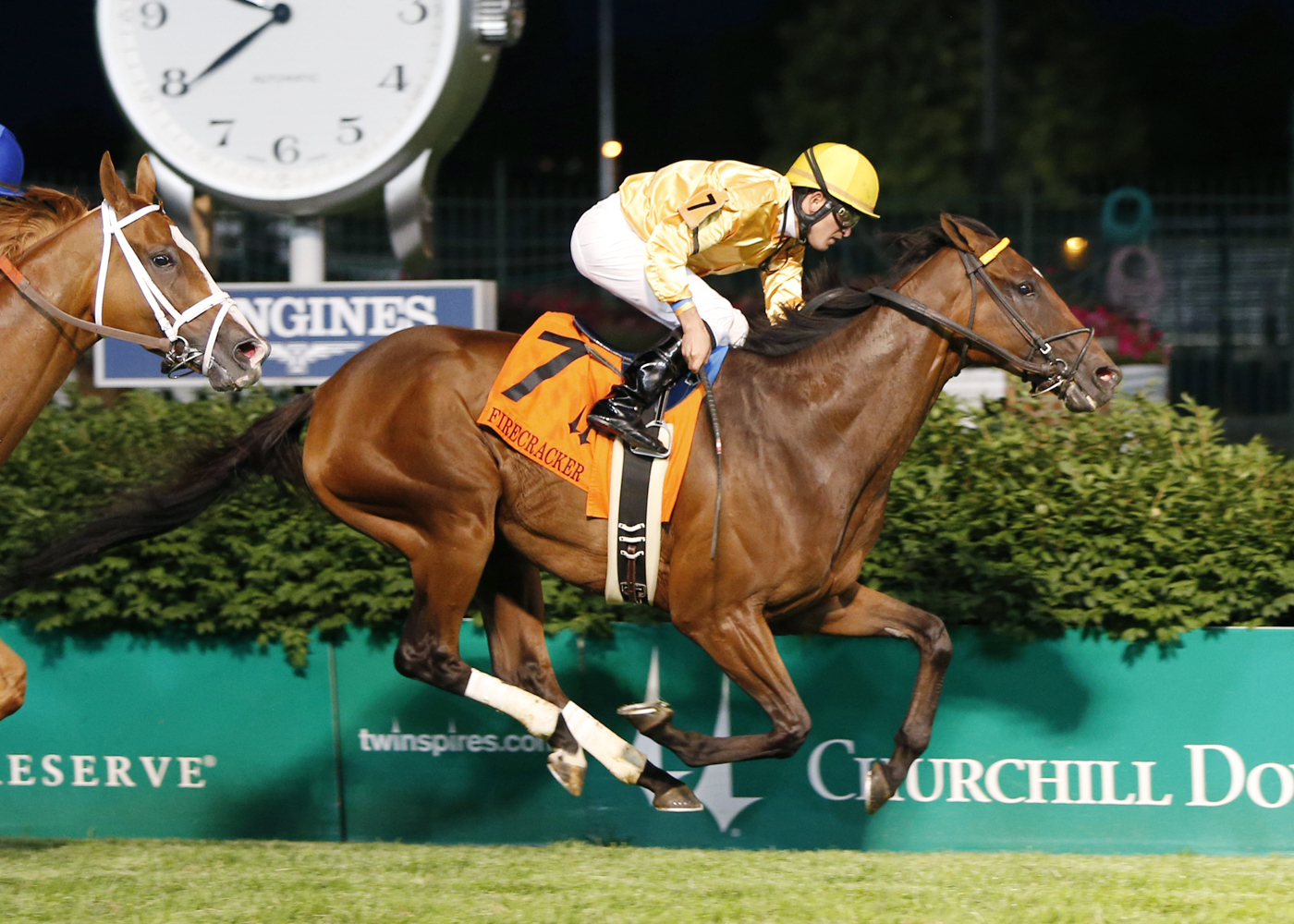 Departing wins the Firecracker Stakes
