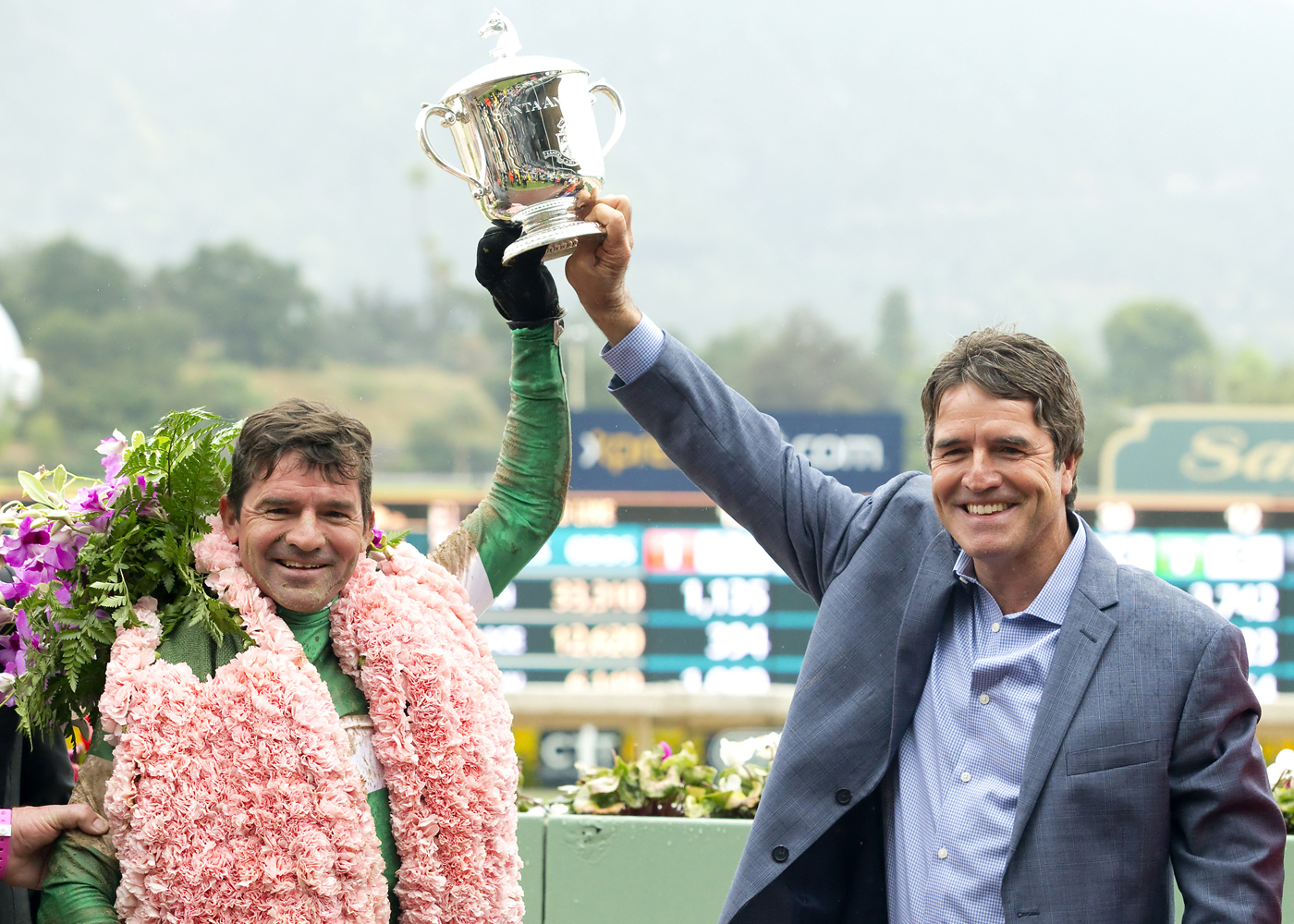Kent and Keith Desormeaux after the Santa Anita Derby