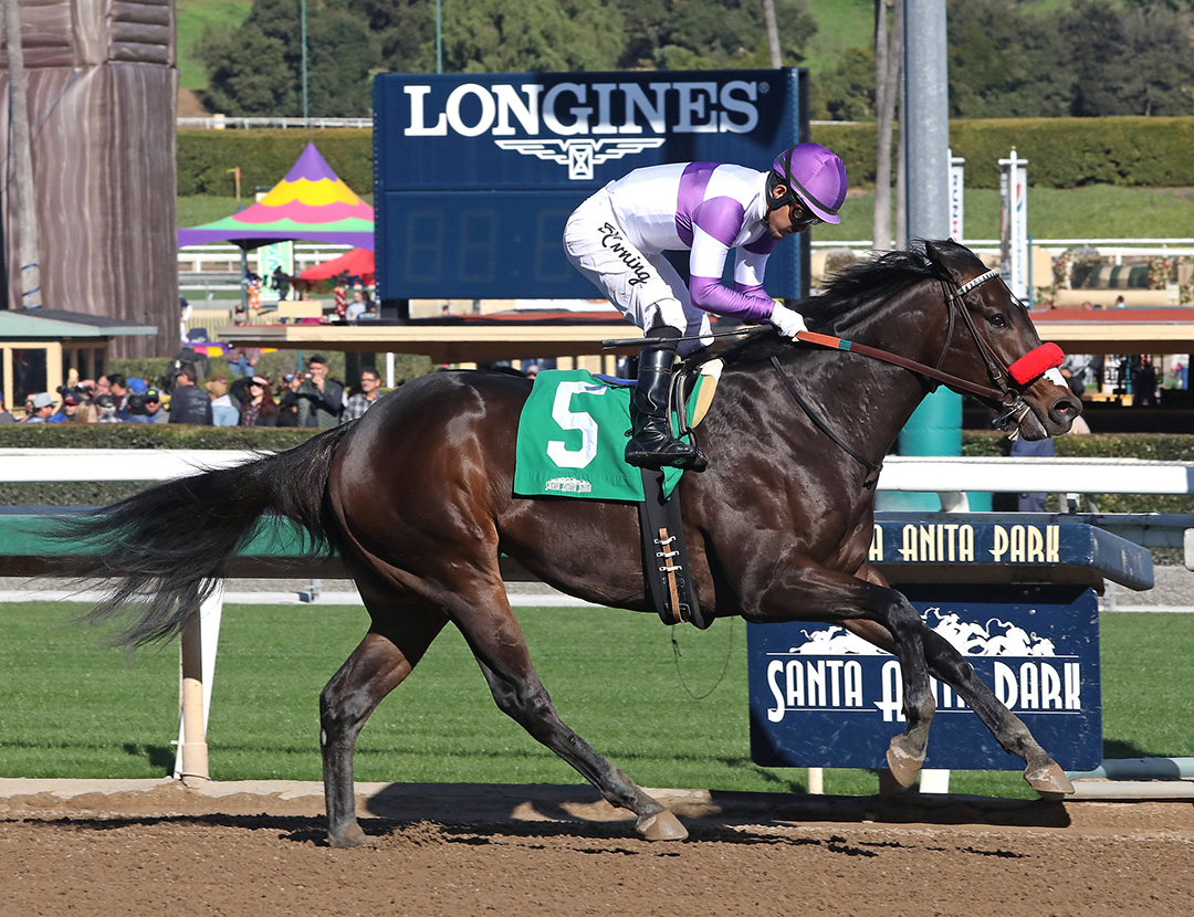 Devil Made Me Doit wins a Dec. 28 maiden race at Santa Anita