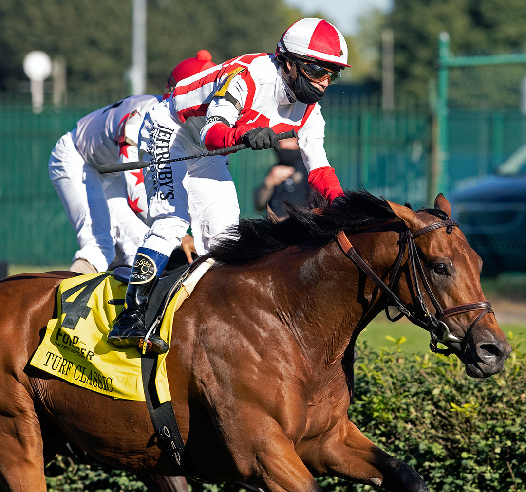 Digital Age wins the 2020 Old Forester Turf Classic at Churchill Downs