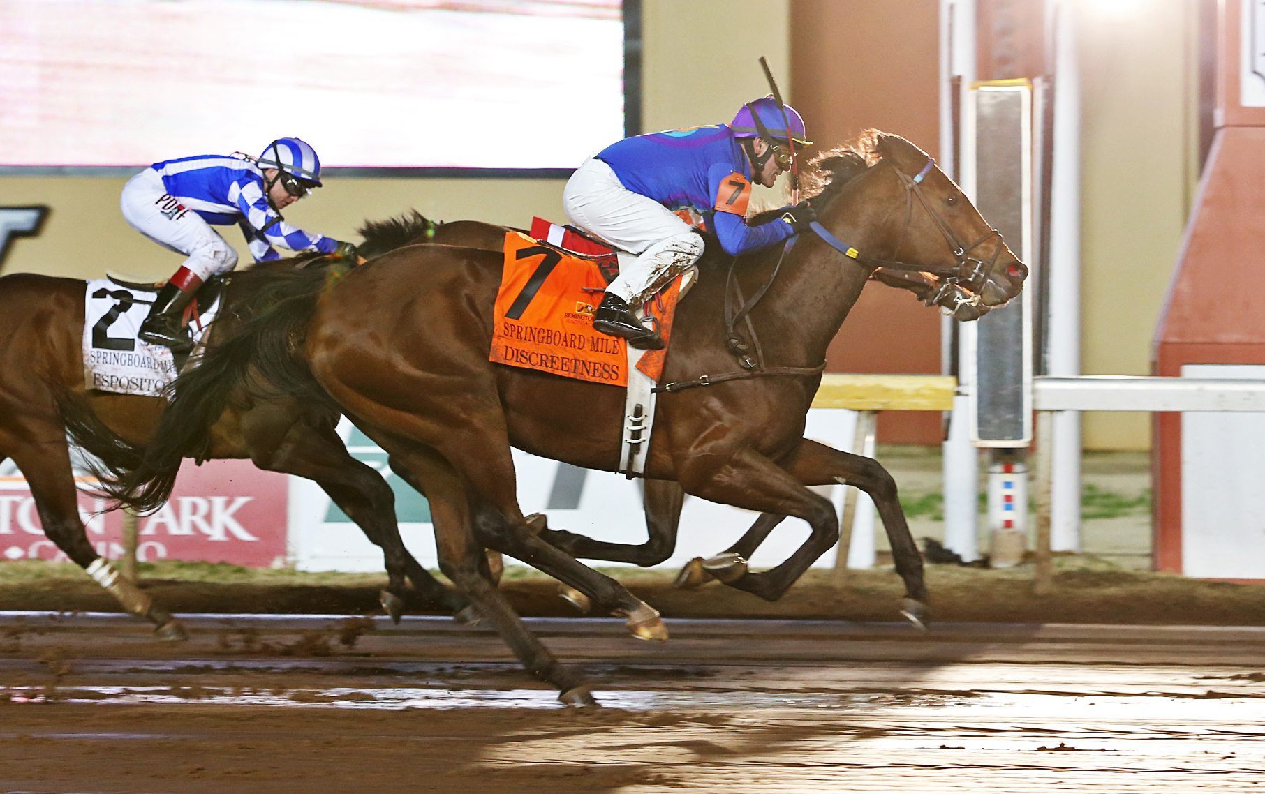 Discreetness wins the Springboard Mile
