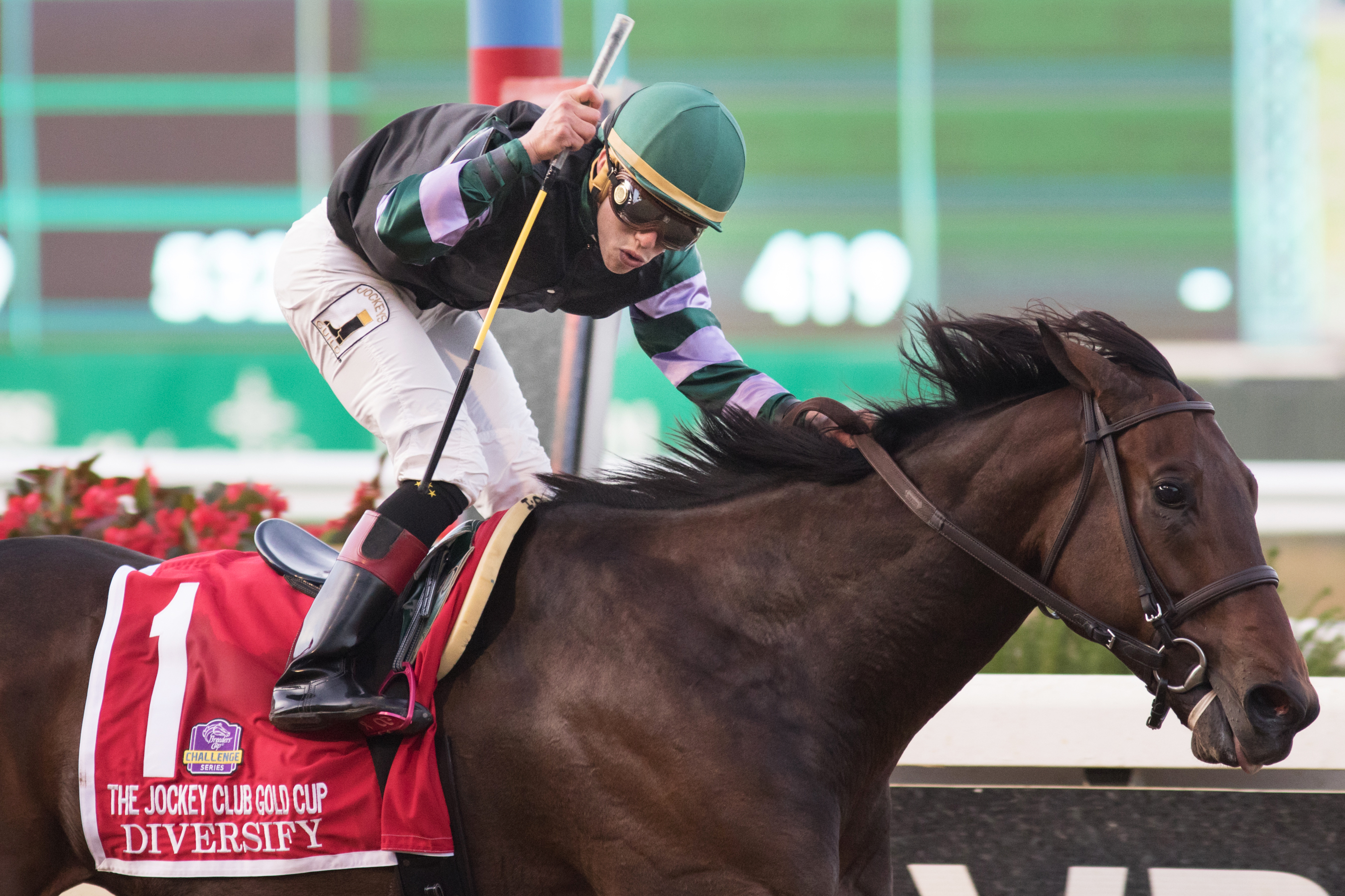 Diversify wins the Jockey Club Gold Cup