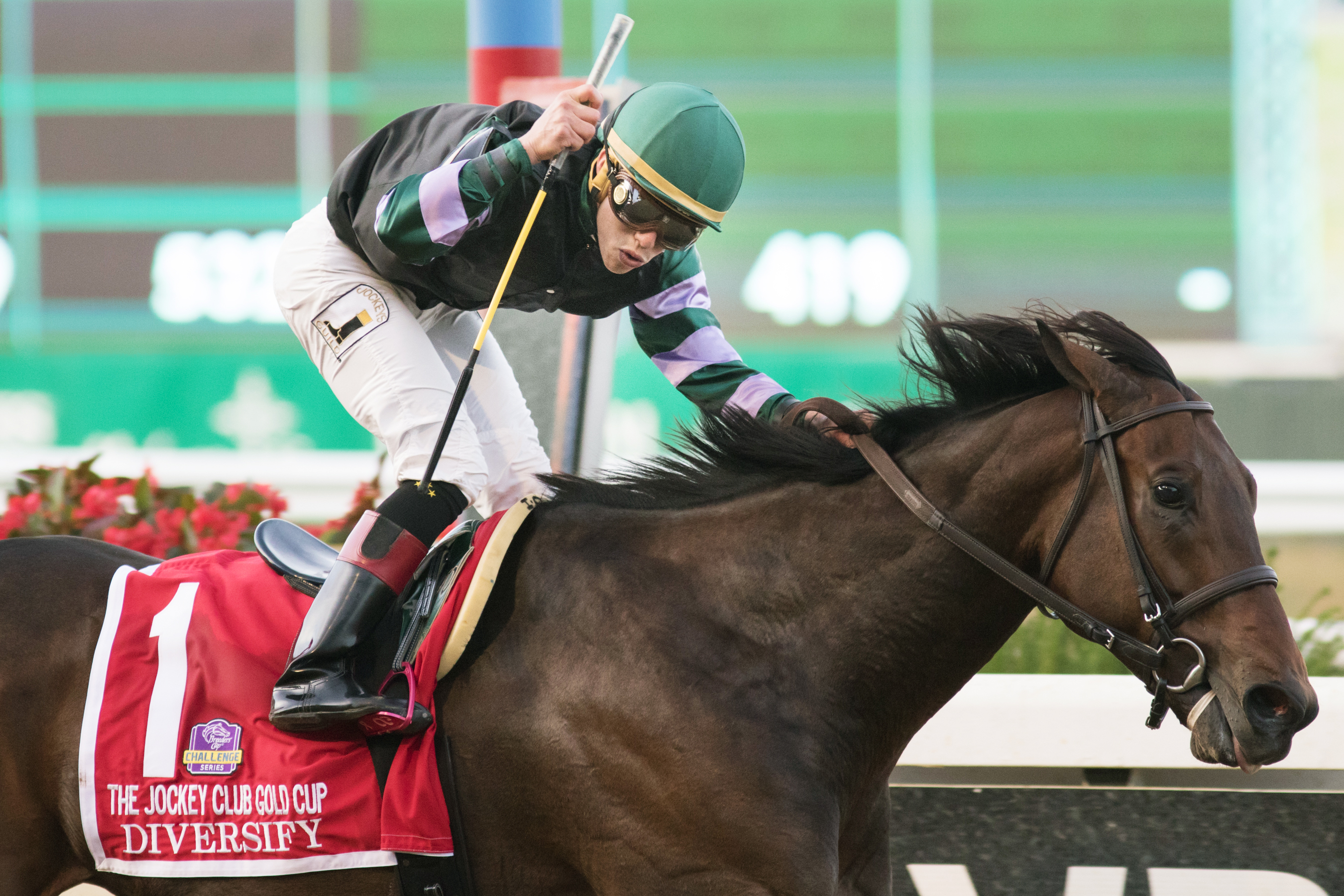 Diversify wins the Jockey Club Gold Cup