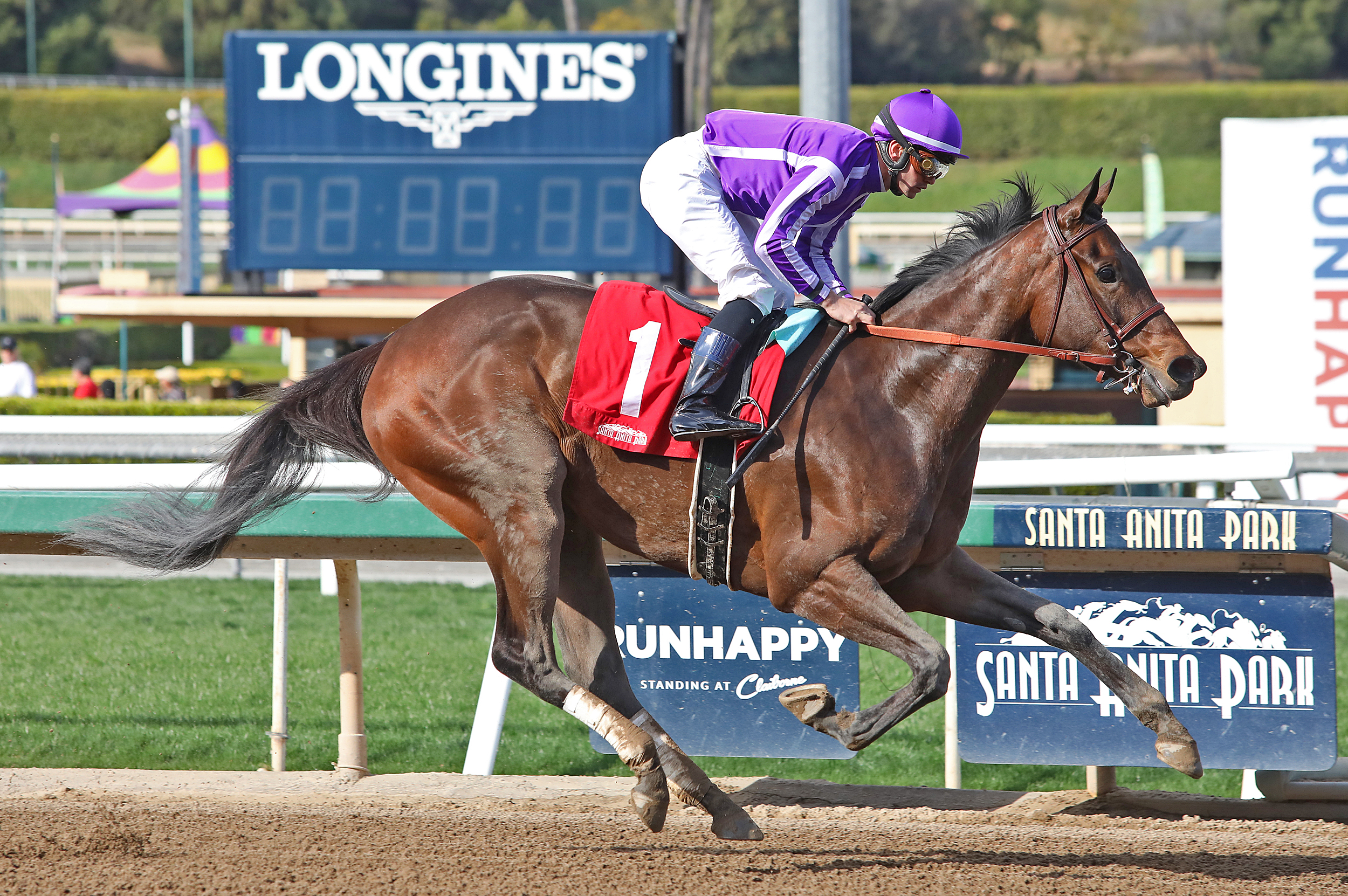 Donna Veloce wins the 2020 Santa Ysabel Stakes
