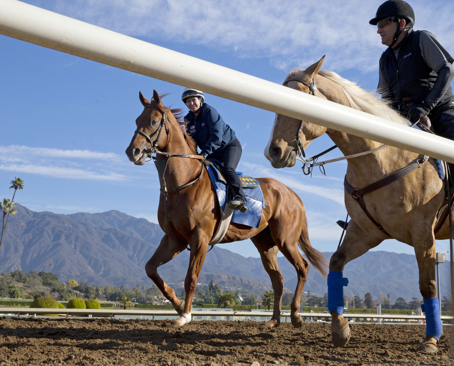 Dortmund with assistant trainers Jimmy and Dana Barnes