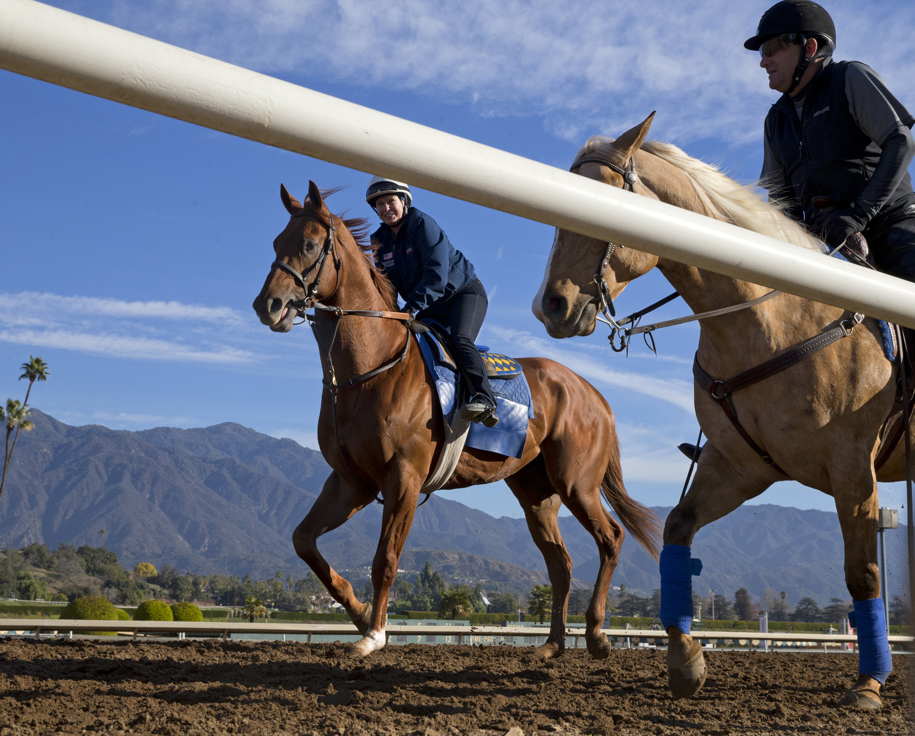 Dortmund with assistant trainers Dana and Jimmy Barnes