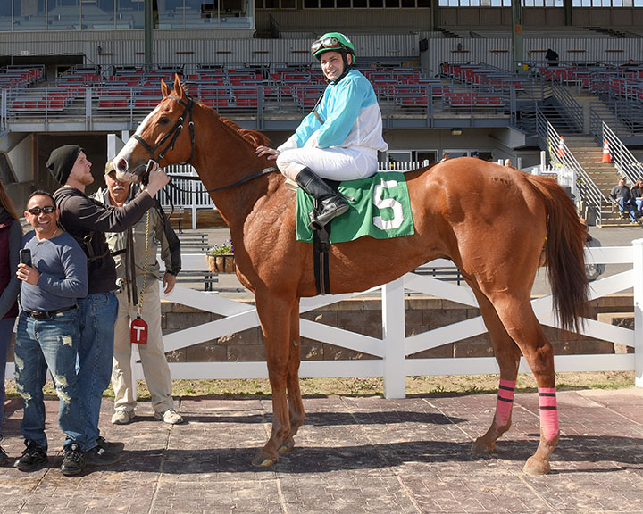 Dr Blarney in the winner's circle at Finger Lakes