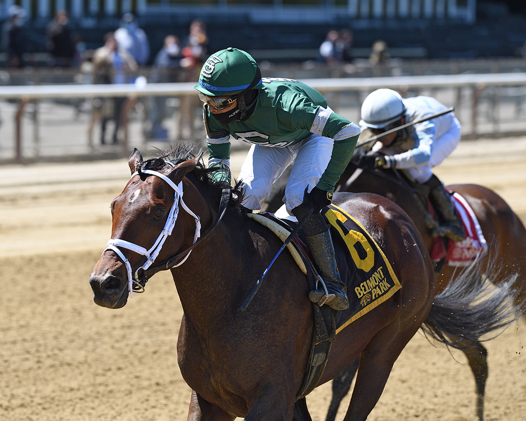 Dr Post wins the 2021 Westchester Stakes at Belmont Park