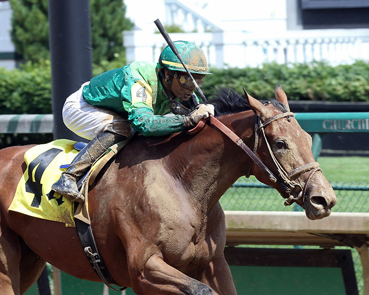 Dunbar Road wins the 2020 Shawnee Stakes at Churchill Downs