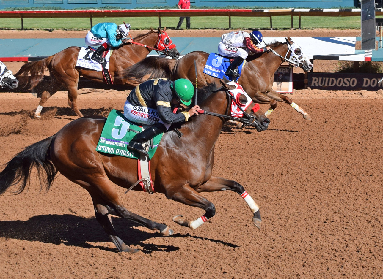 Eagle Jazz and Uptown Dynasty dead heat in the Ruidoso Futurity