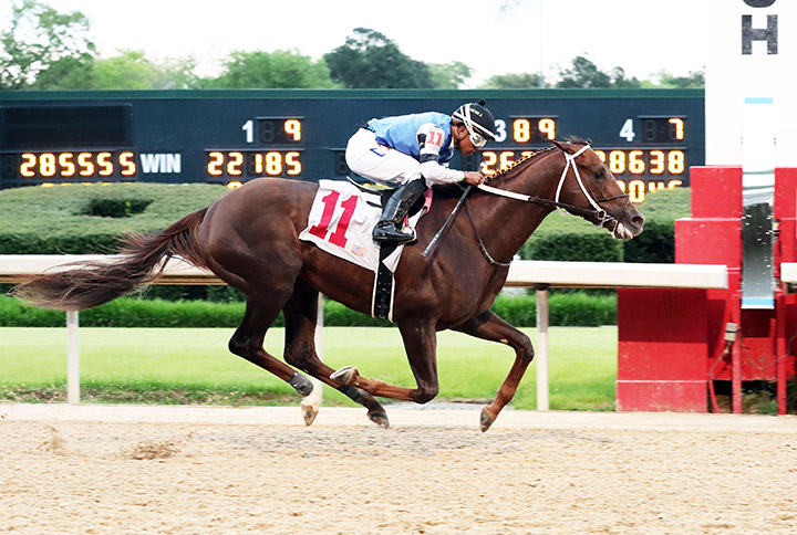 Earner wins an April 11 maiden race at Oaklawn