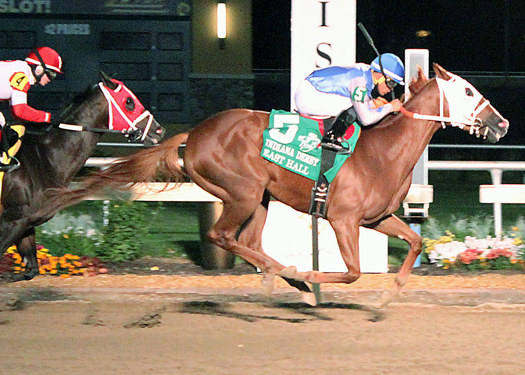 East Hall wins the Indiana Derby