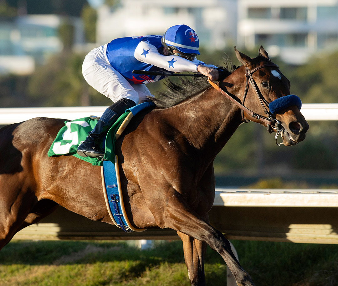 Eda wins the 2021 Desi Arnaz Stakes at Del Mar