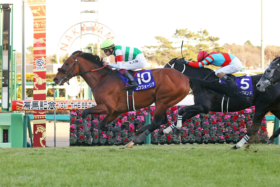 Efforia wins the 2021 Arima Kinen (Grand Prix) at Nakayama Racecourse