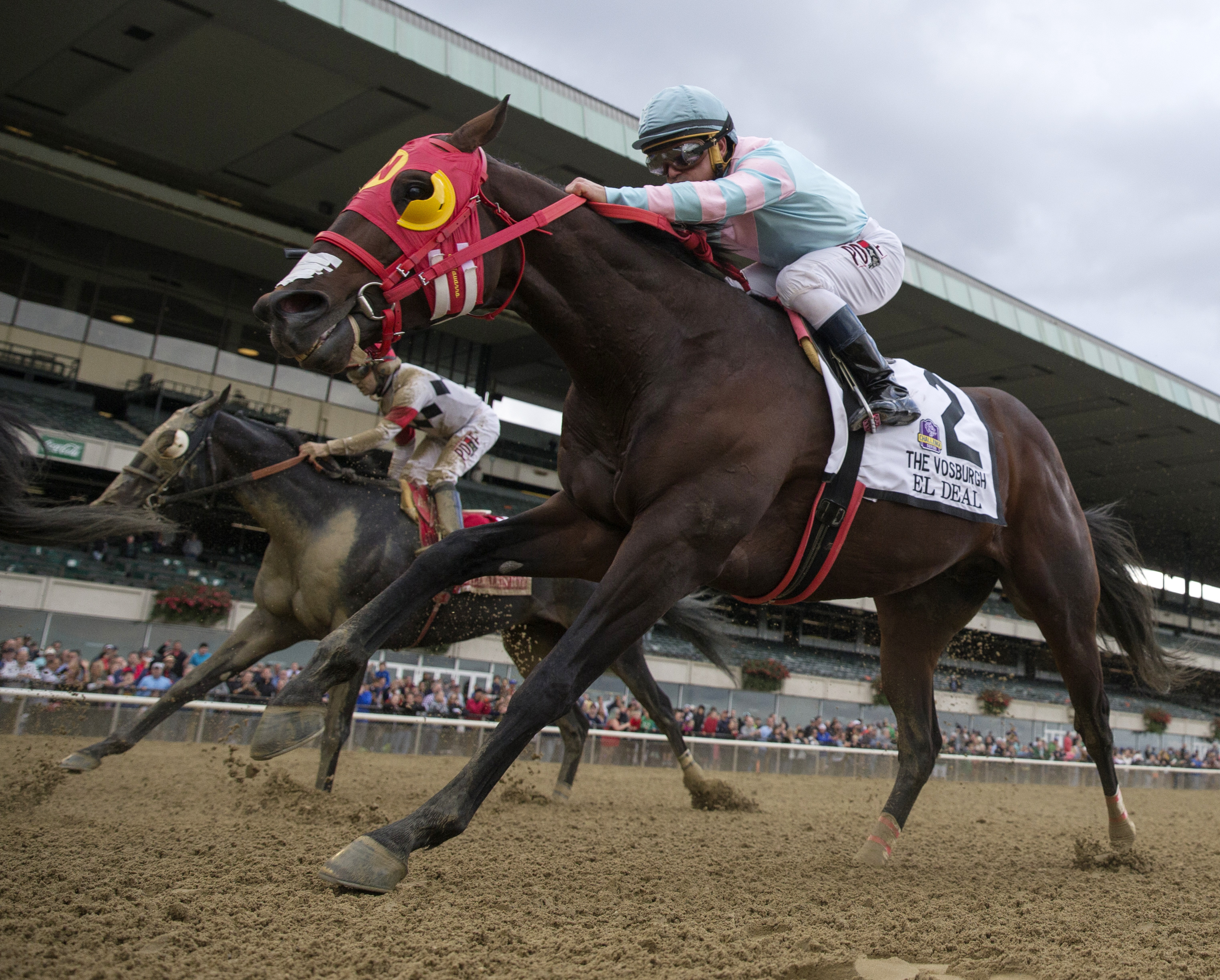 El Deal finishes second in the 2017 Vosburgh Stakes