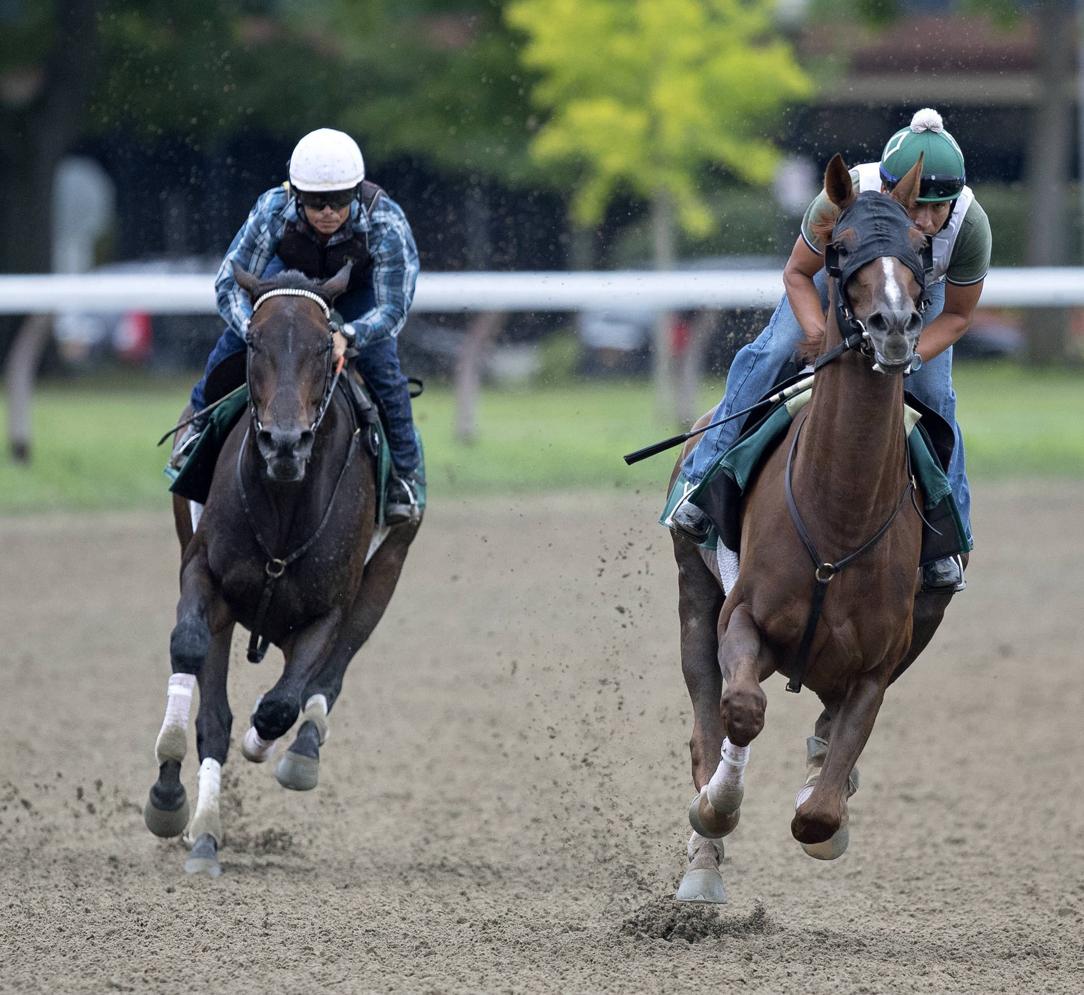 Elate (left) and Channel Maker work at Saratoga on 8.18.19