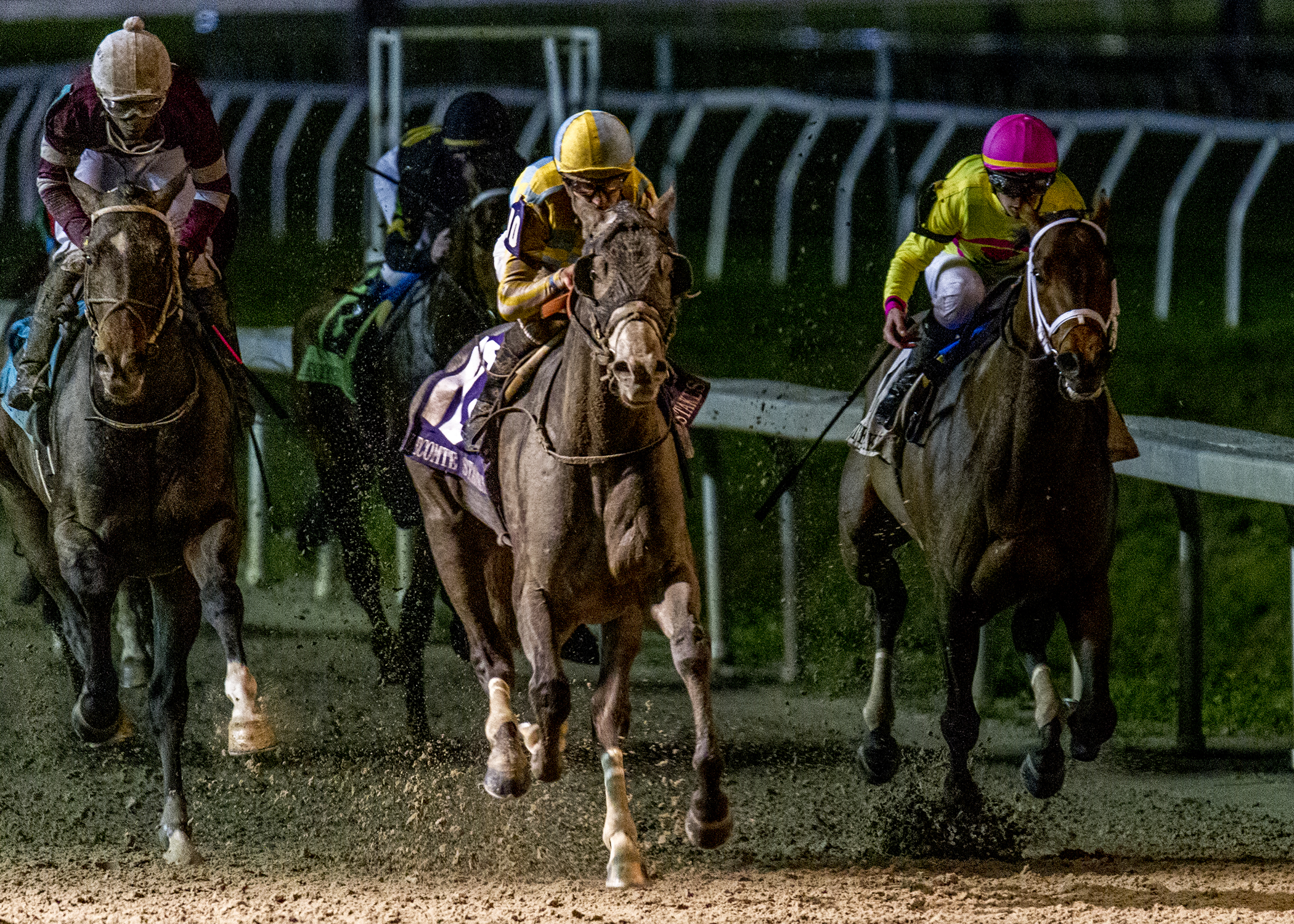 Enforceable wins the 2020 Lecomte Stakes