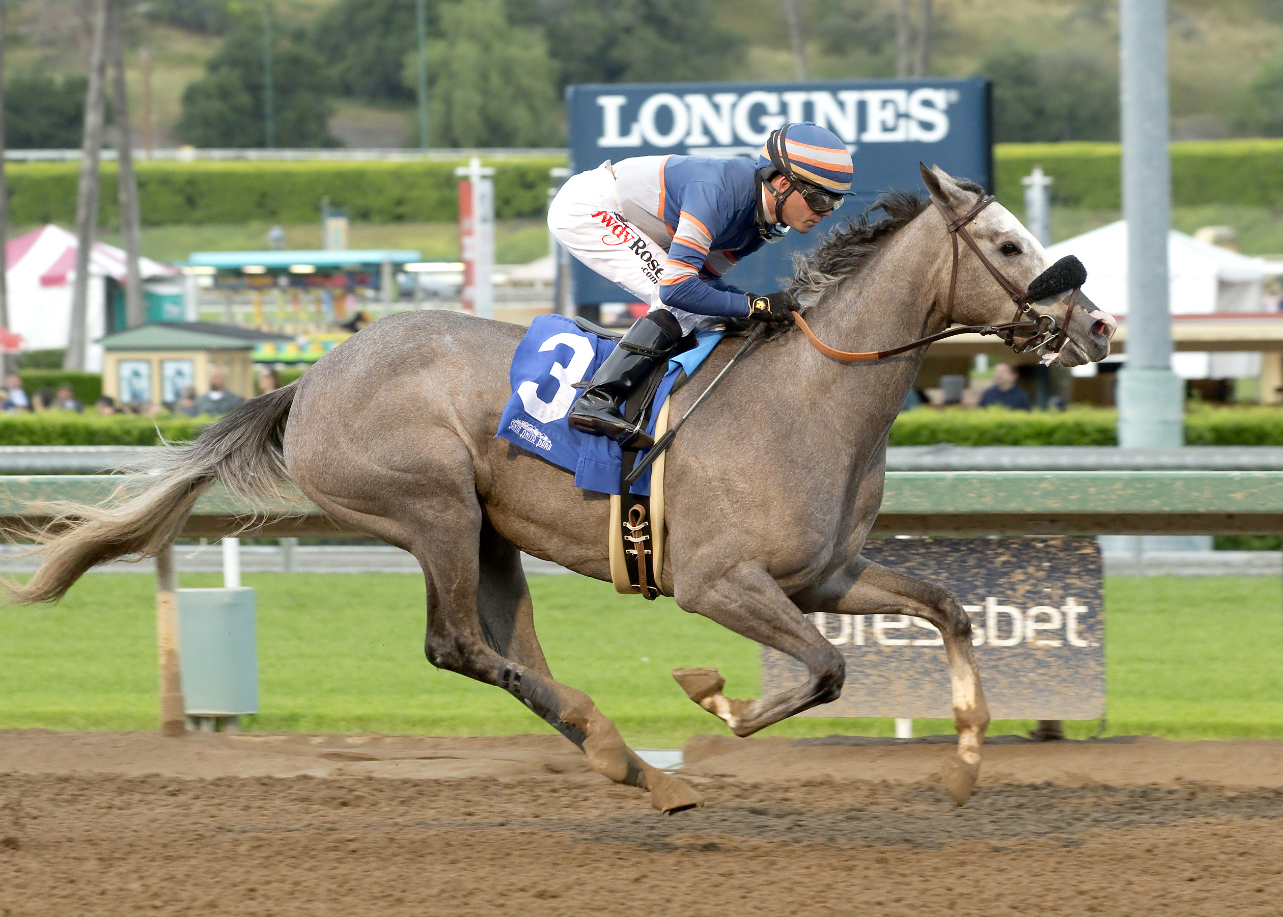 Enola Gray wins a maiden race on April 10