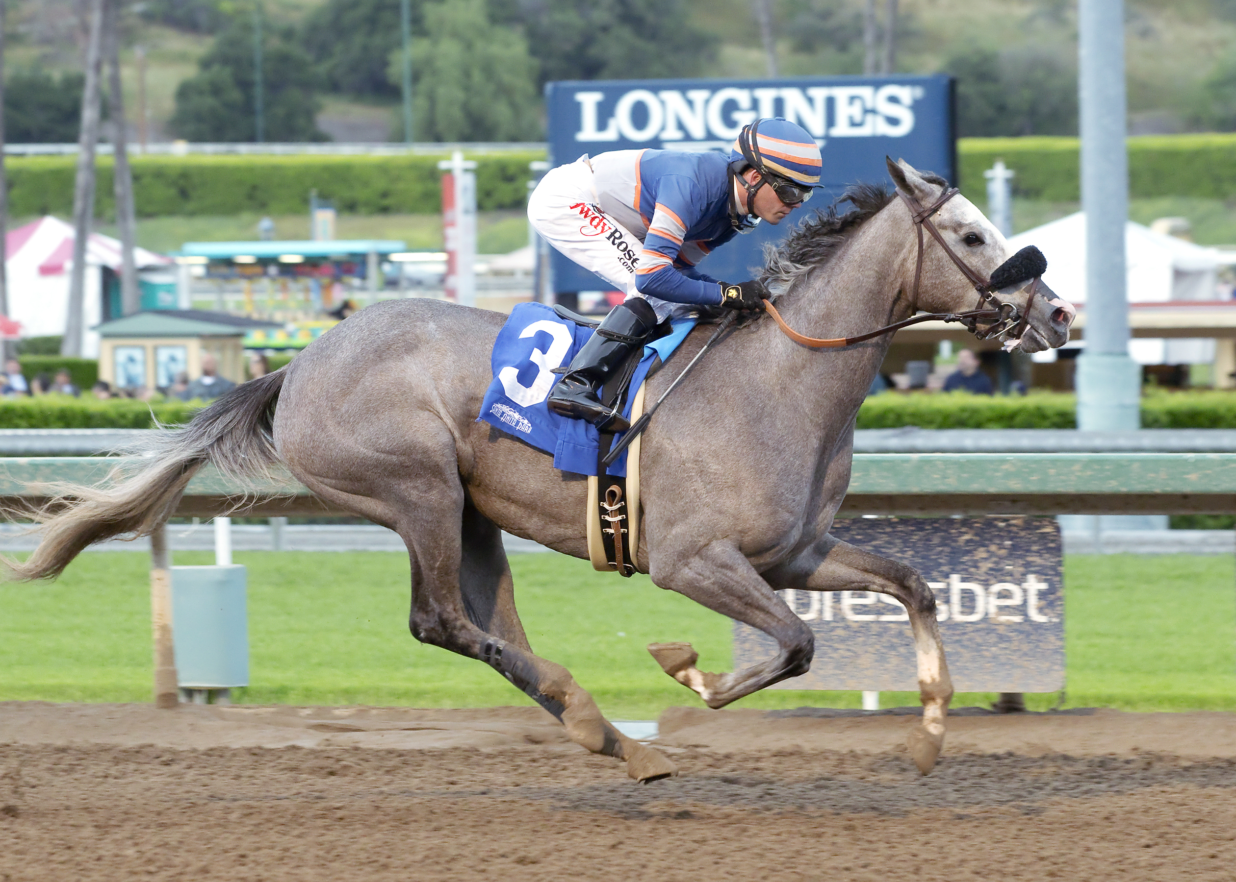 Enola Gray wins a maiden race on April 10