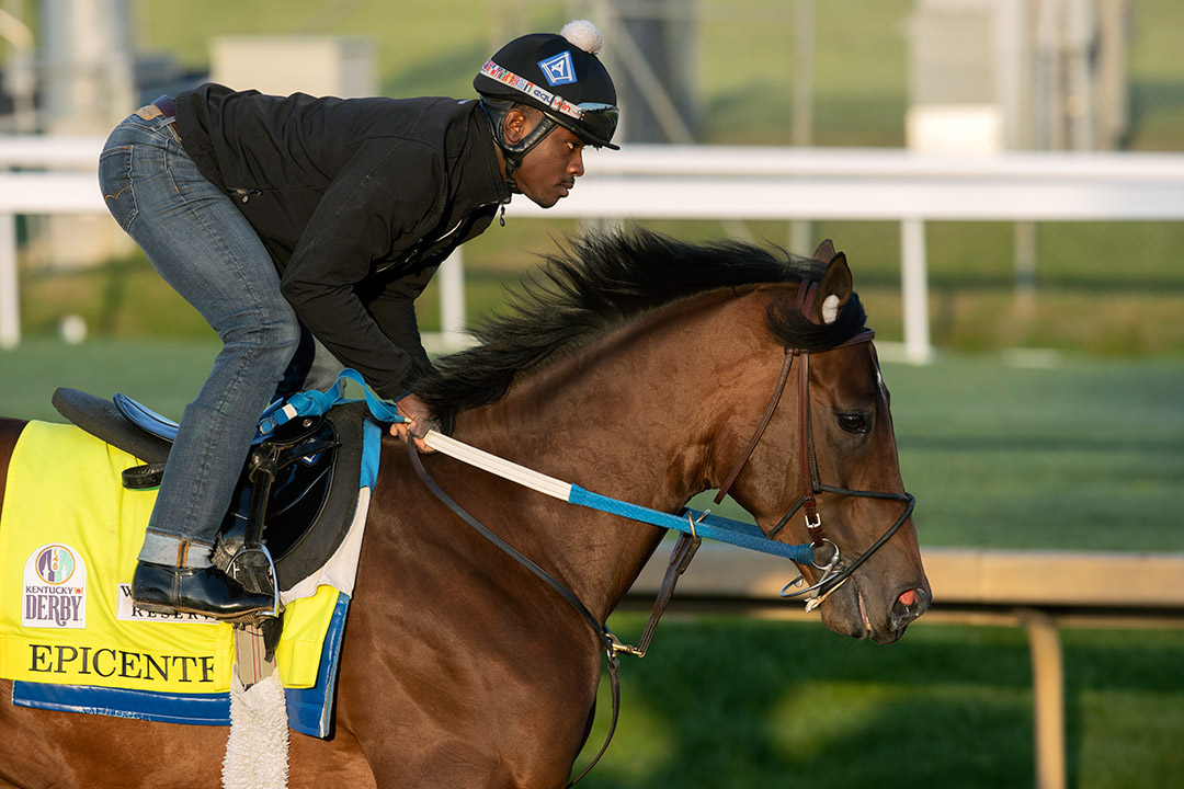 Epicenter trains at Churchill Downs on April 27