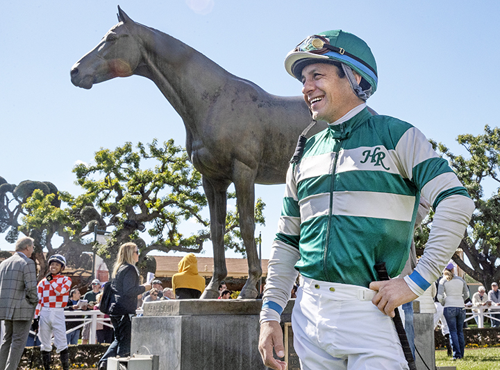 Victor Espinoza at Santa Anita on Feb.18