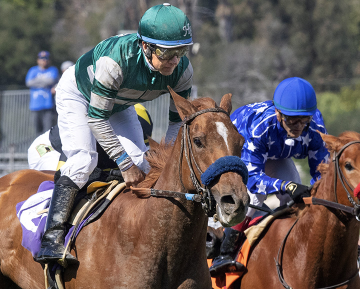Victor Espinoza finishes second aboard Gallantlystreaming