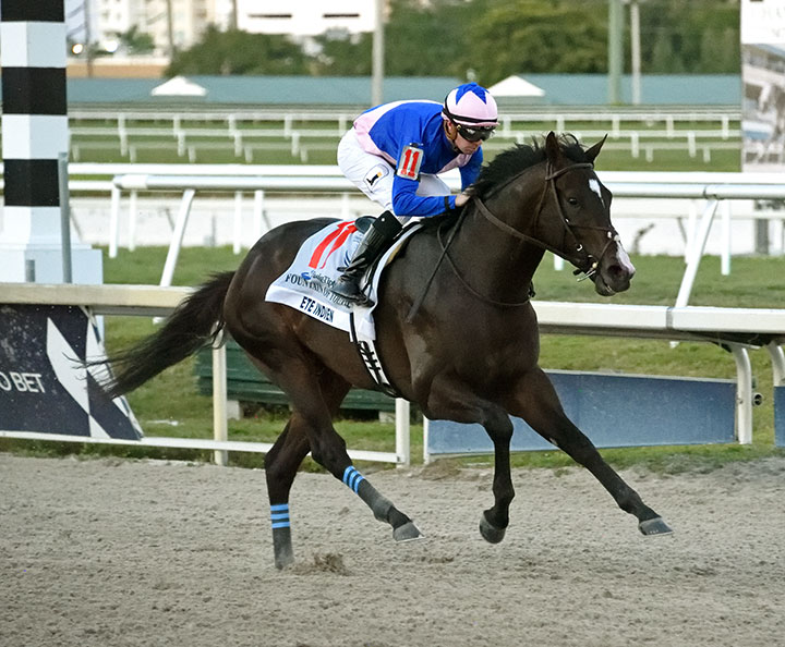 Ete Indien wins the 2020 Fountain of Youth Stakes at Gulfstream Park